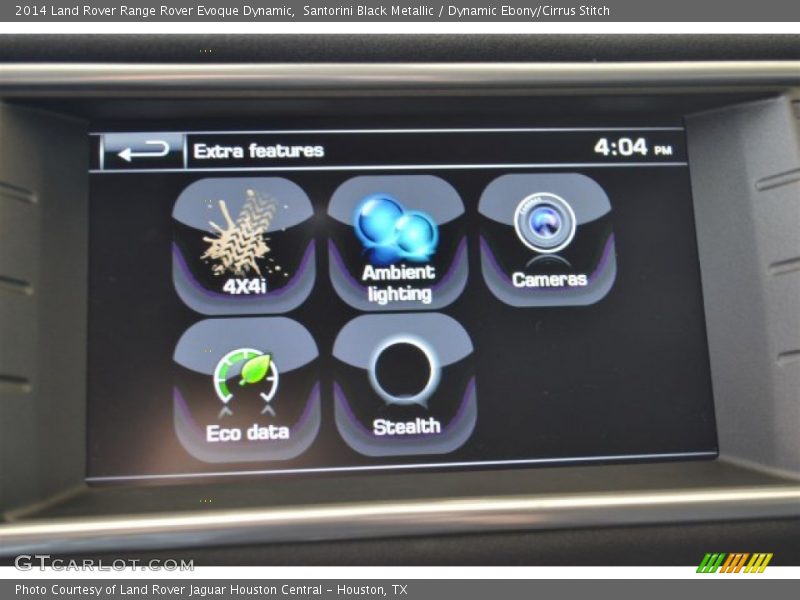 Santorini Black Metallic / Dynamic Ebony/Cirrus Stitch 2014 Land Rover Range Rover Evoque Dynamic