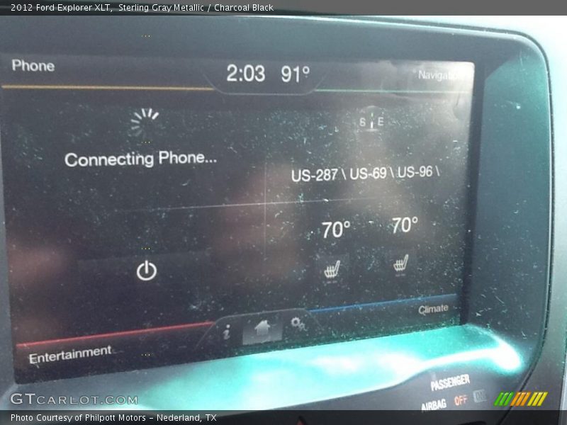 Sterling Gray Metallic / Charcoal Black 2012 Ford Explorer XLT