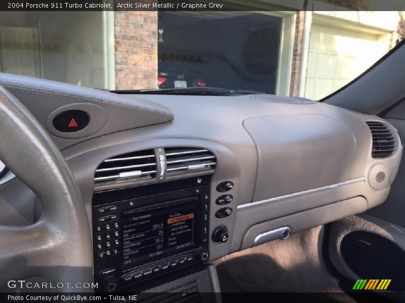 Arctic Silver Metallic / Graphite Grey 2004 Porsche 911 Turbo Cabriolet