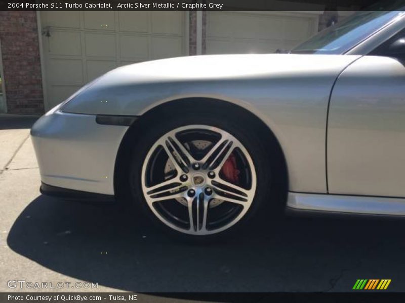 Arctic Silver Metallic / Graphite Grey 2004 Porsche 911 Turbo Cabriolet