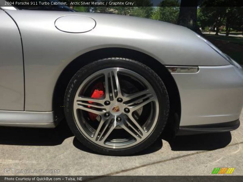 Arctic Silver Metallic / Graphite Grey 2004 Porsche 911 Turbo Cabriolet