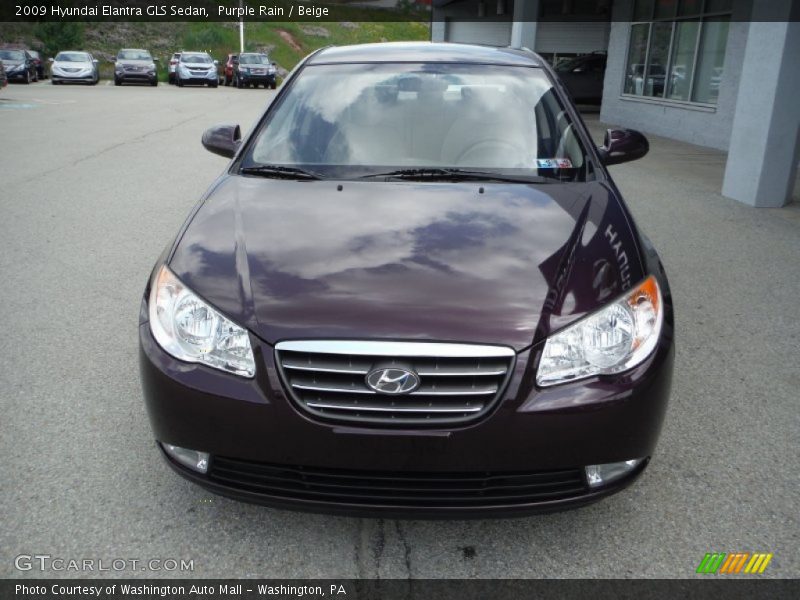 Purple Rain / Beige 2009 Hyundai Elantra GLS Sedan
