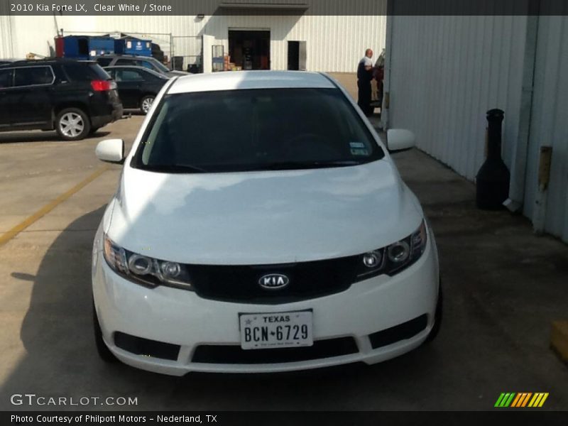 Clear White / Stone 2010 Kia Forte LX
