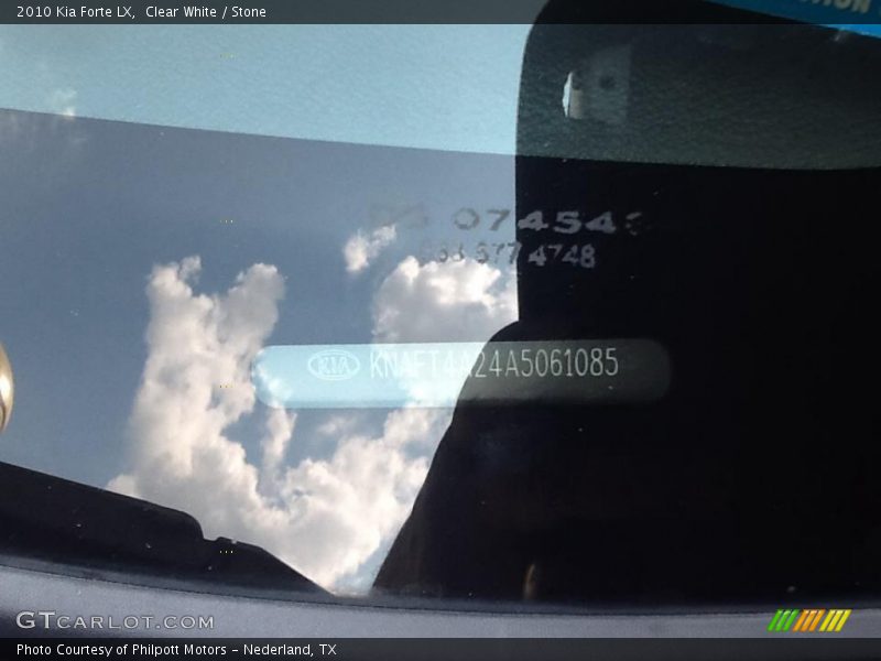 Clear White / Stone 2010 Kia Forte LX