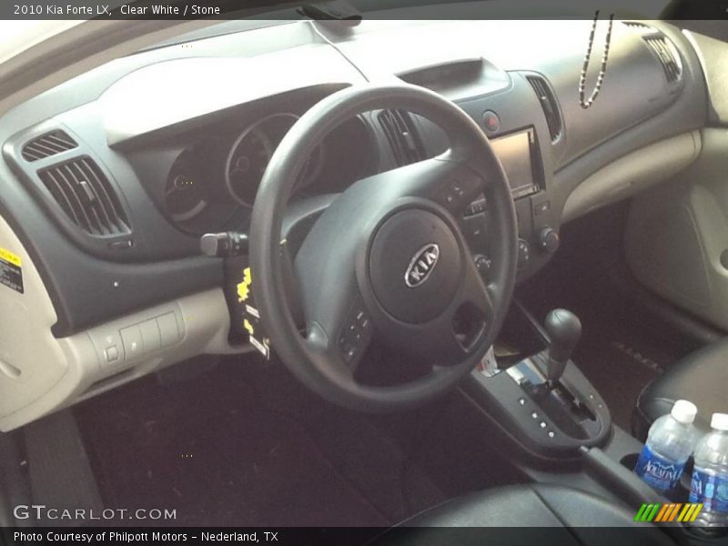 Clear White / Stone 2010 Kia Forte LX