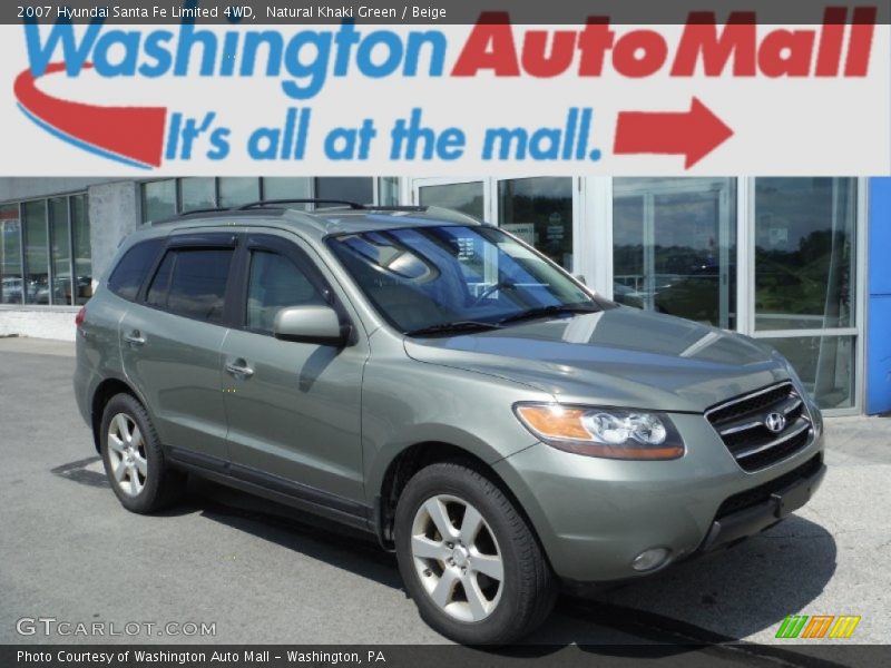 Natural Khaki Green / Beige 2007 Hyundai Santa Fe Limited 4WD