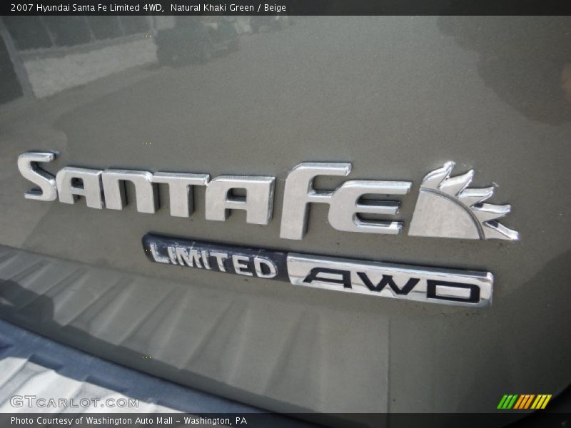 Natural Khaki Green / Beige 2007 Hyundai Santa Fe Limited 4WD