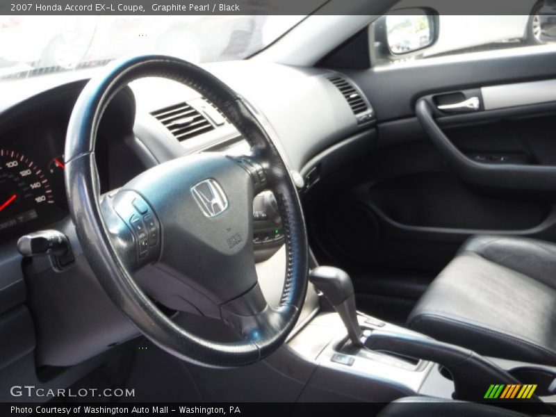 Graphite Pearl / Black 2007 Honda Accord EX-L Coupe