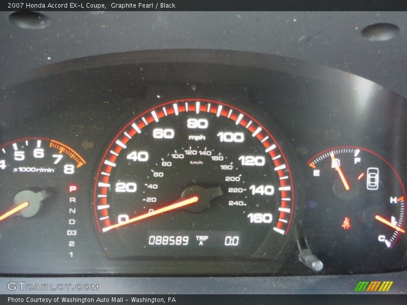 Graphite Pearl / Black 2007 Honda Accord EX-L Coupe