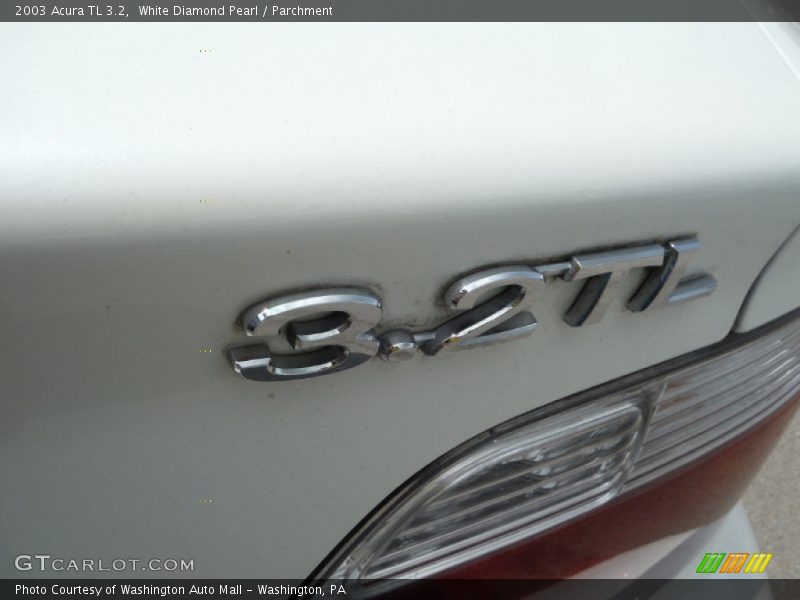 White Diamond Pearl / Parchment 2003 Acura TL 3.2