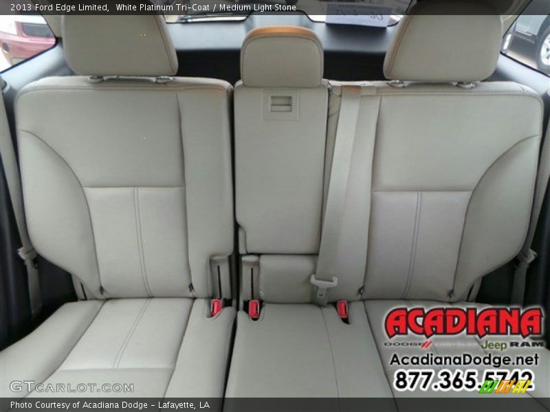 White Platinum Tri-Coat / Medium Light Stone 2013 Ford Edge Limited