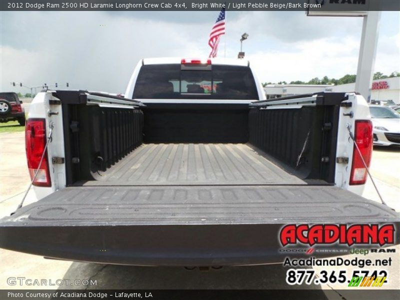 Bright White / Light Pebble Beige/Bark Brown 2012 Dodge Ram 2500 HD Laramie Longhorn Crew Cab 4x4