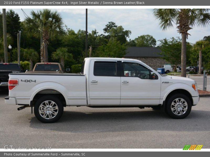 Ingot Silver Metallic / Sienna Brown Leather/Black 2010 Ford F150 Platinum SuperCrew 4x4