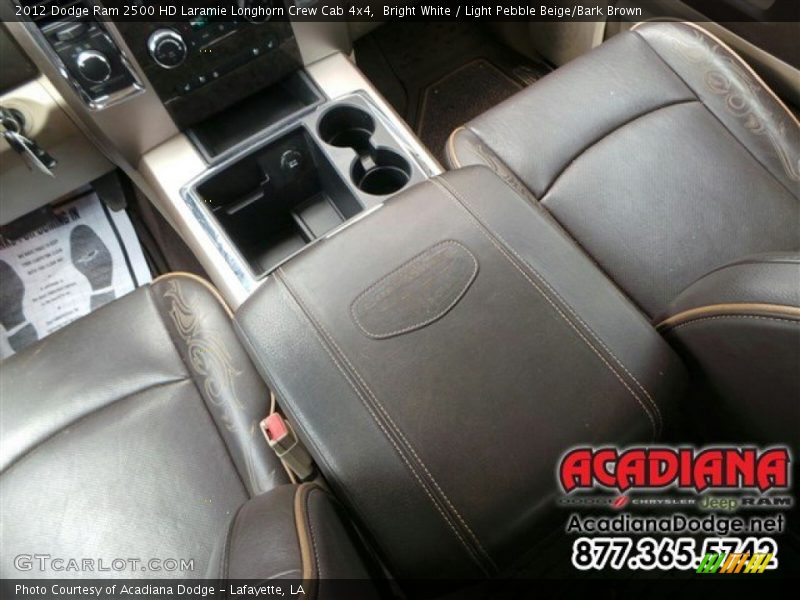 Bright White / Light Pebble Beige/Bark Brown 2012 Dodge Ram 2500 HD Laramie Longhorn Crew Cab 4x4