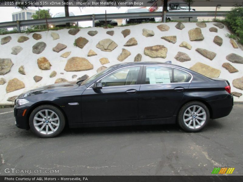Imperial Blue Metallic / Venetian Beige 2015 BMW 5 Series 535i xDrive Sedan