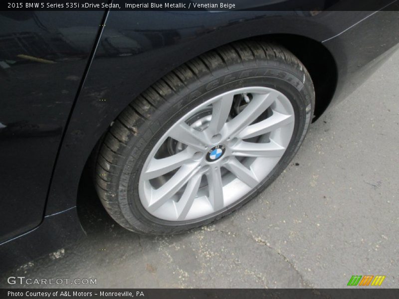 Imperial Blue Metallic / Venetian Beige 2015 BMW 5 Series 535i xDrive Sedan