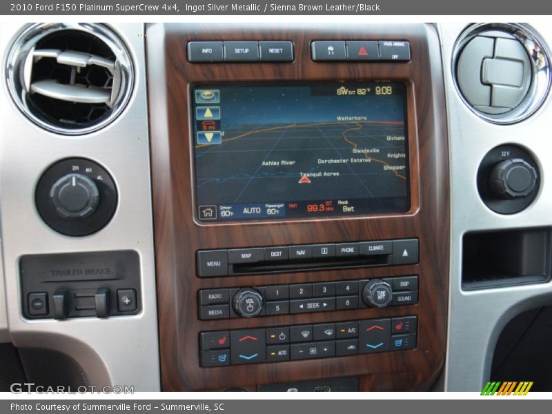 Ingot Silver Metallic / Sienna Brown Leather/Black 2010 Ford F150 Platinum SuperCrew 4x4