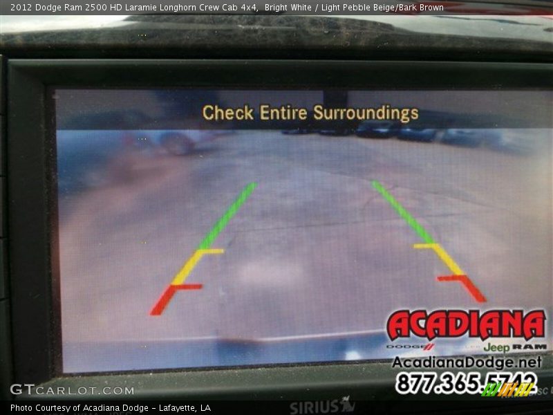 Bright White / Light Pebble Beige/Bark Brown 2012 Dodge Ram 2500 HD Laramie Longhorn Crew Cab 4x4