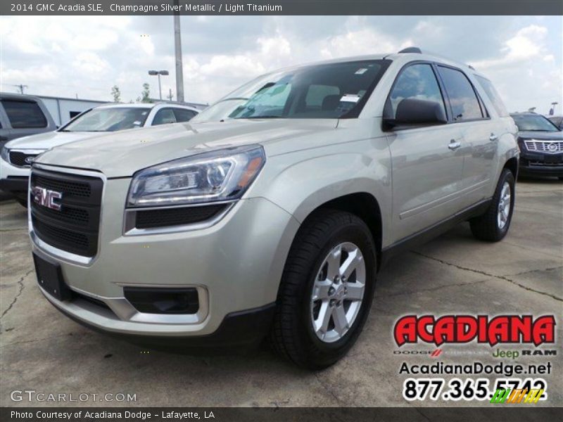 Champagne Silver Metallic / Light Titanium 2014 GMC Acadia SLE