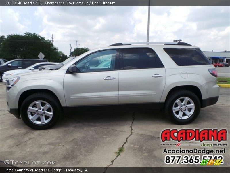 Champagne Silver Metallic / Light Titanium 2014 GMC Acadia SLE