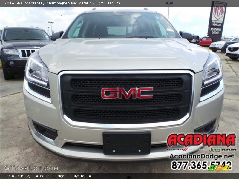 Champagne Silver Metallic / Light Titanium 2014 GMC Acadia SLE