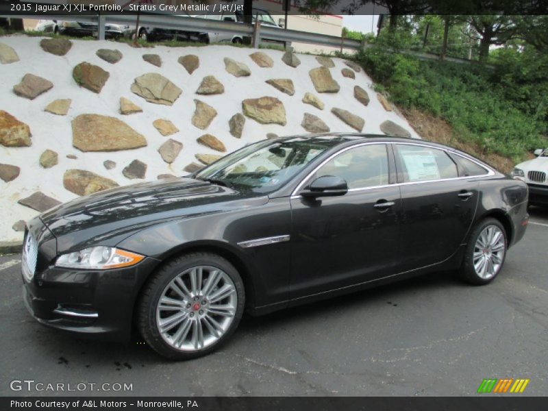 Stratus Grey Metallic / Jet/Jet 2015 Jaguar XJ XJL Portfolio