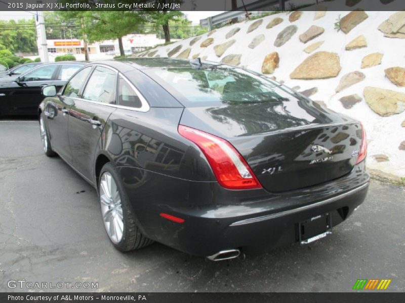 Stratus Grey Metallic / Jet/Jet 2015 Jaguar XJ XJL Portfolio