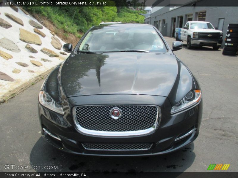 Stratus Grey Metallic / Jet/Jet 2015 Jaguar XJ XJL Portfolio