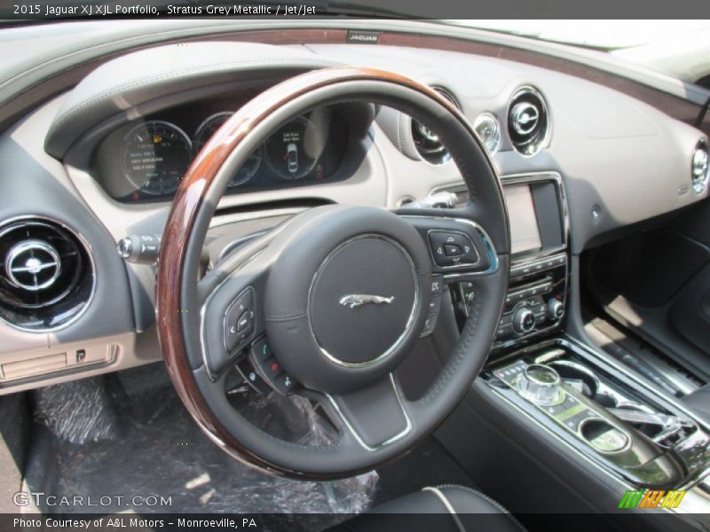 Stratus Grey Metallic / Jet/Jet 2015 Jaguar XJ XJL Portfolio