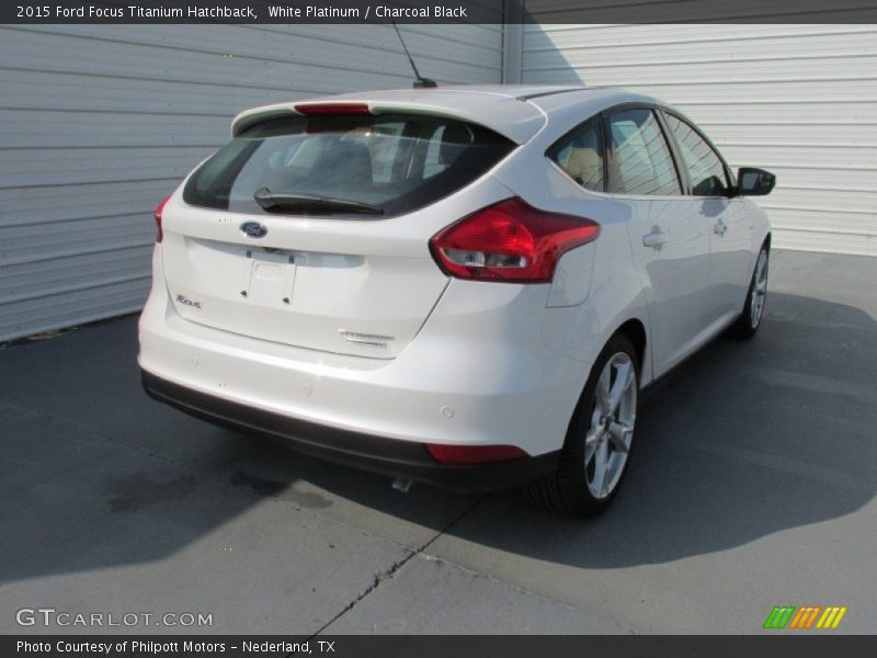 White Platinum / Charcoal Black 2015 Ford Focus Titanium Hatchback