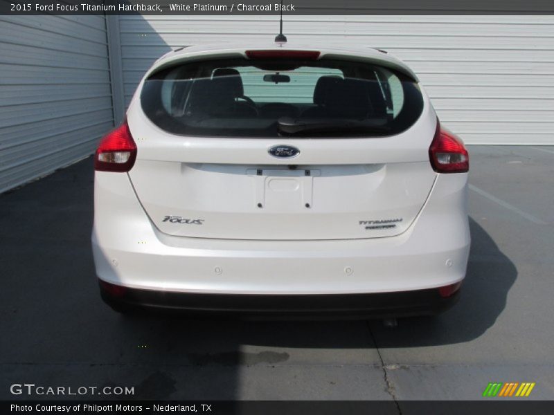 White Platinum / Charcoal Black 2015 Ford Focus Titanium Hatchback