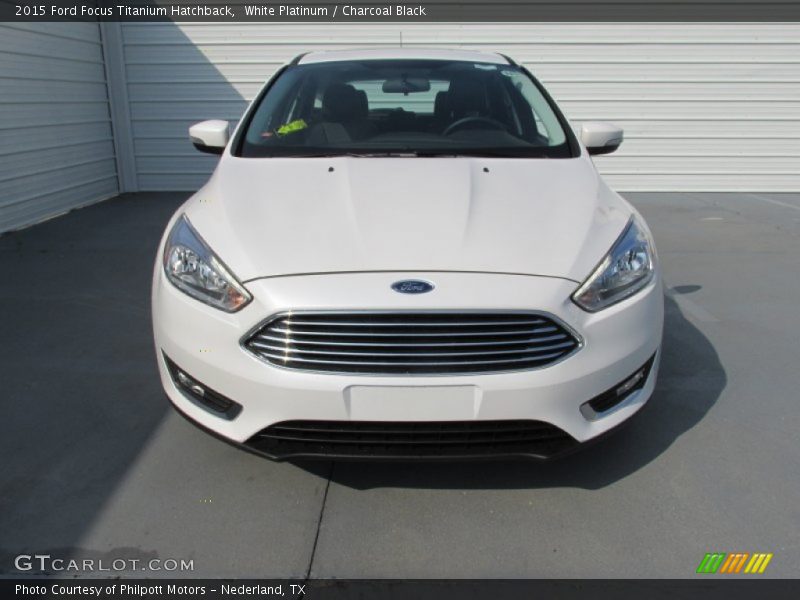 White Platinum / Charcoal Black 2015 Ford Focus Titanium Hatchback