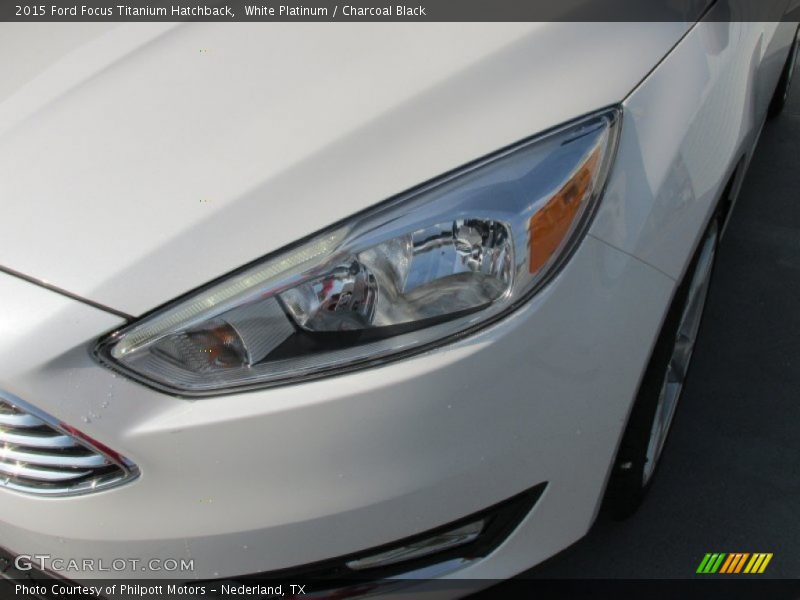 White Platinum / Charcoal Black 2015 Ford Focus Titanium Hatchback