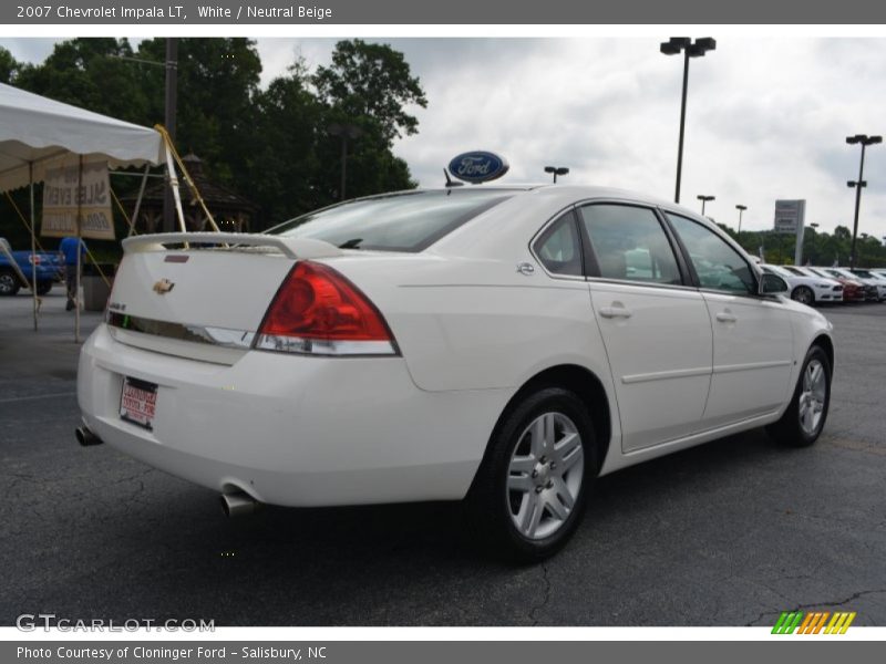 White / Neutral Beige 2007 Chevrolet Impala LT