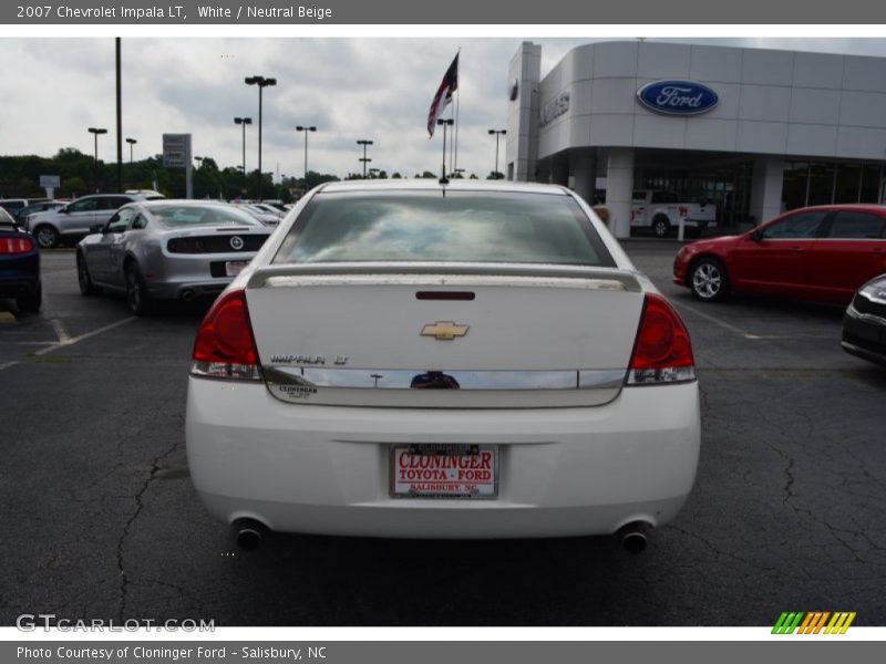 White / Neutral Beige 2007 Chevrolet Impala LT