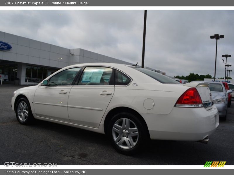 White / Neutral Beige 2007 Chevrolet Impala LT