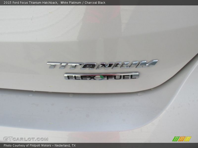 White Platinum / Charcoal Black 2015 Ford Focus Titanium Hatchback