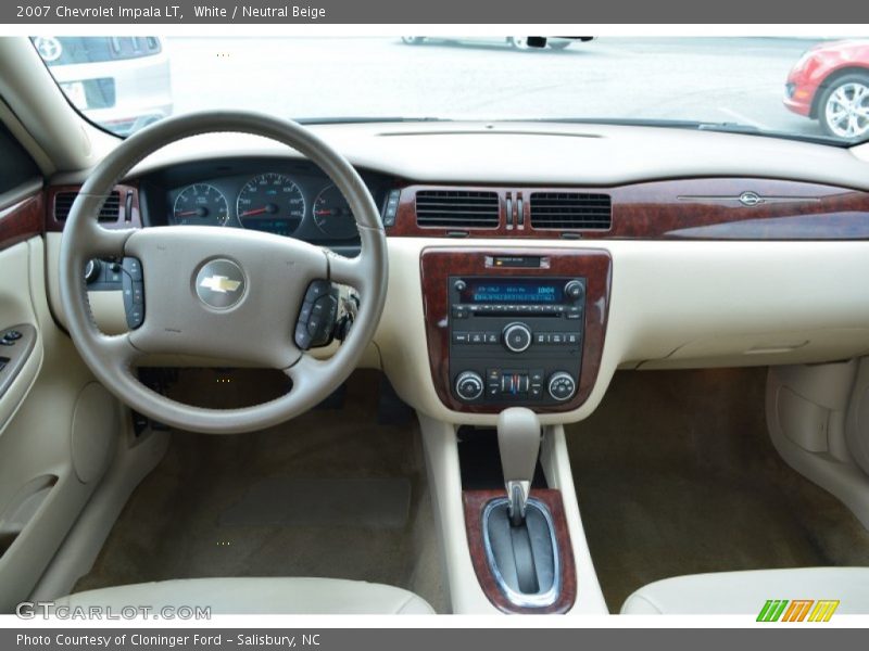 White / Neutral Beige 2007 Chevrolet Impala LT