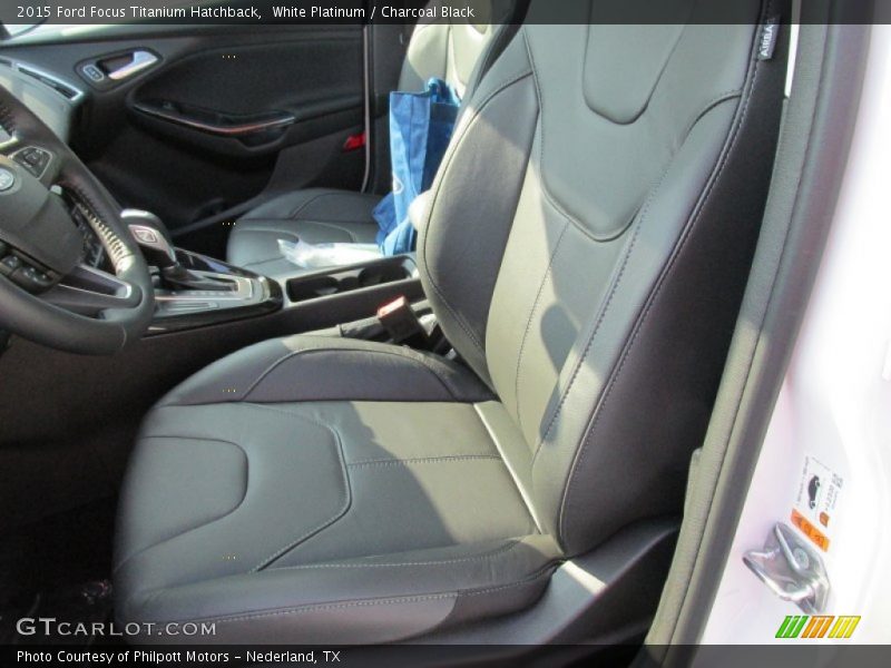 White Platinum / Charcoal Black 2015 Ford Focus Titanium Hatchback