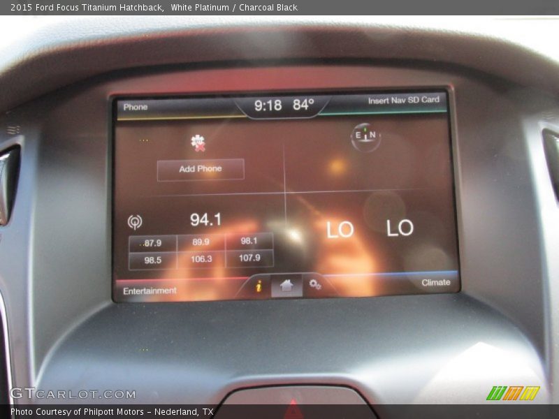 White Platinum / Charcoal Black 2015 Ford Focus Titanium Hatchback
