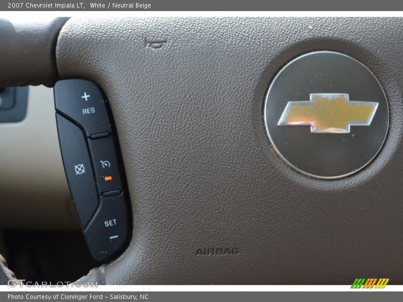 White / Neutral Beige 2007 Chevrolet Impala LT