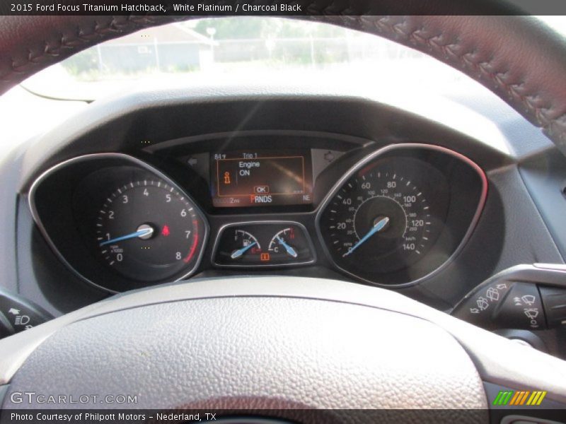 White Platinum / Charcoal Black 2015 Ford Focus Titanium Hatchback