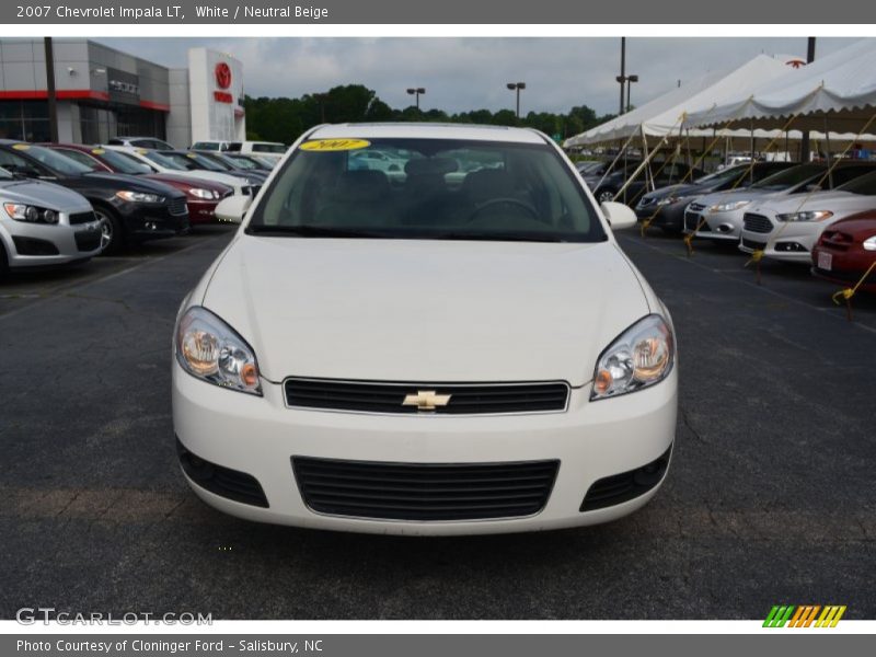White / Neutral Beige 2007 Chevrolet Impala LT