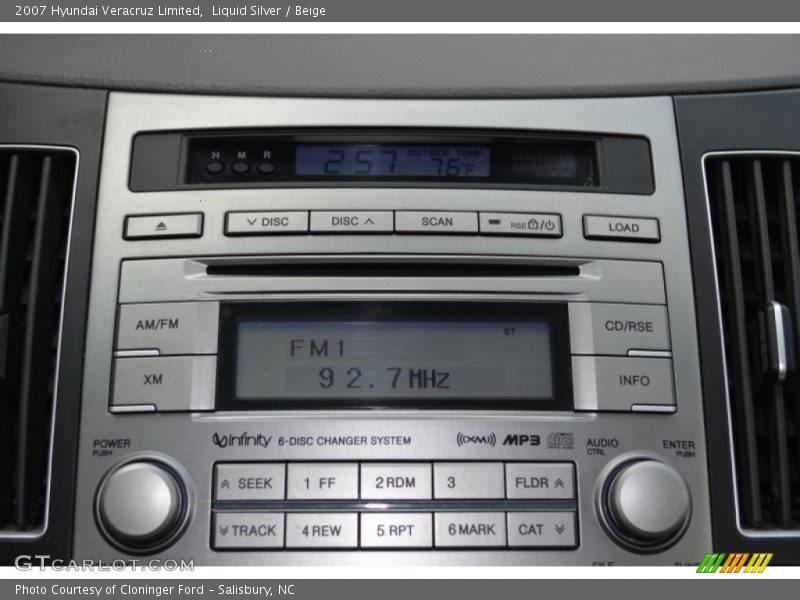 Liquid Silver / Beige 2007 Hyundai Veracruz Limited