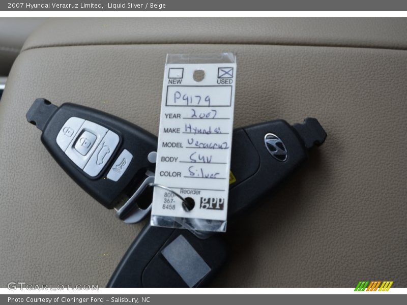 Liquid Silver / Beige 2007 Hyundai Veracruz Limited
