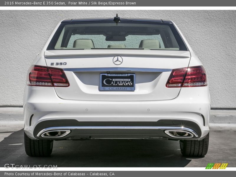 Polar White / Silk Beige/Espresso Brown 2016 Mercedes-Benz E 350 Sedan