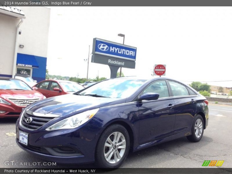 Indigo Blue Pearl / Gray 2014 Hyundai Sonata GLS
