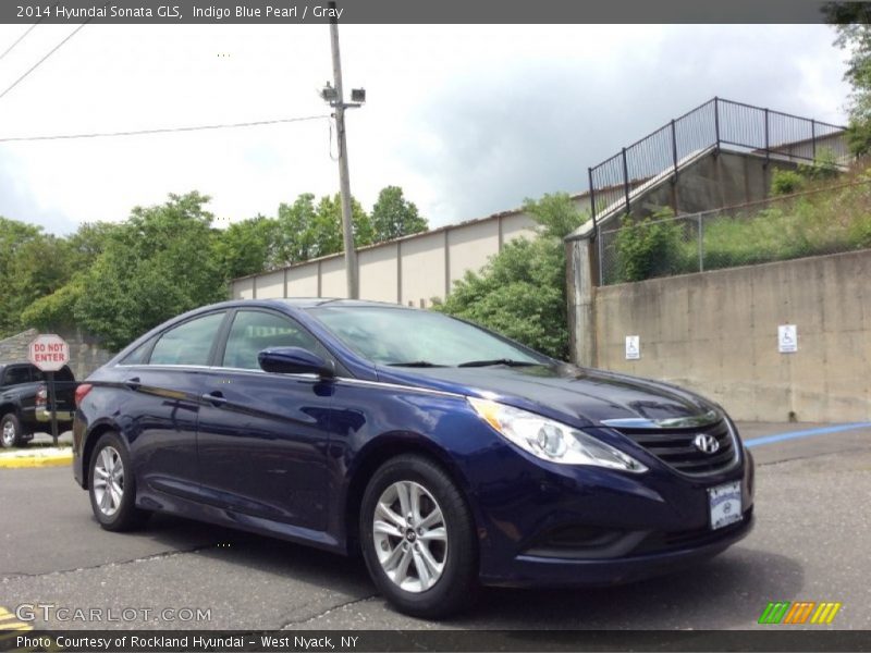 Indigo Blue Pearl / Gray 2014 Hyundai Sonata GLS