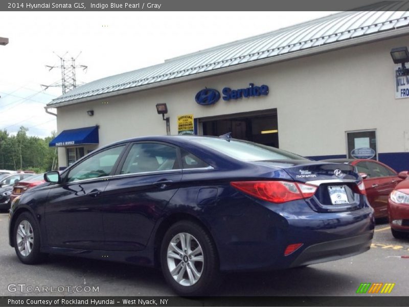 Indigo Blue Pearl / Gray 2014 Hyundai Sonata GLS