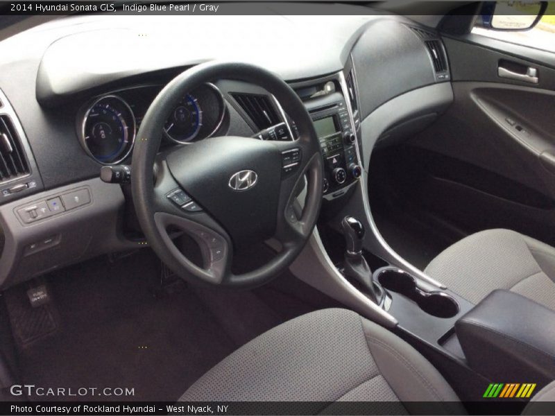 Indigo Blue Pearl / Gray 2014 Hyundai Sonata GLS